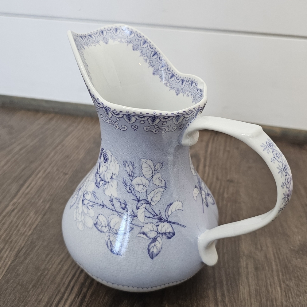 French Toile de Jouy Vintage Pitcher – Antiques Reflections - Picture 3 of 12